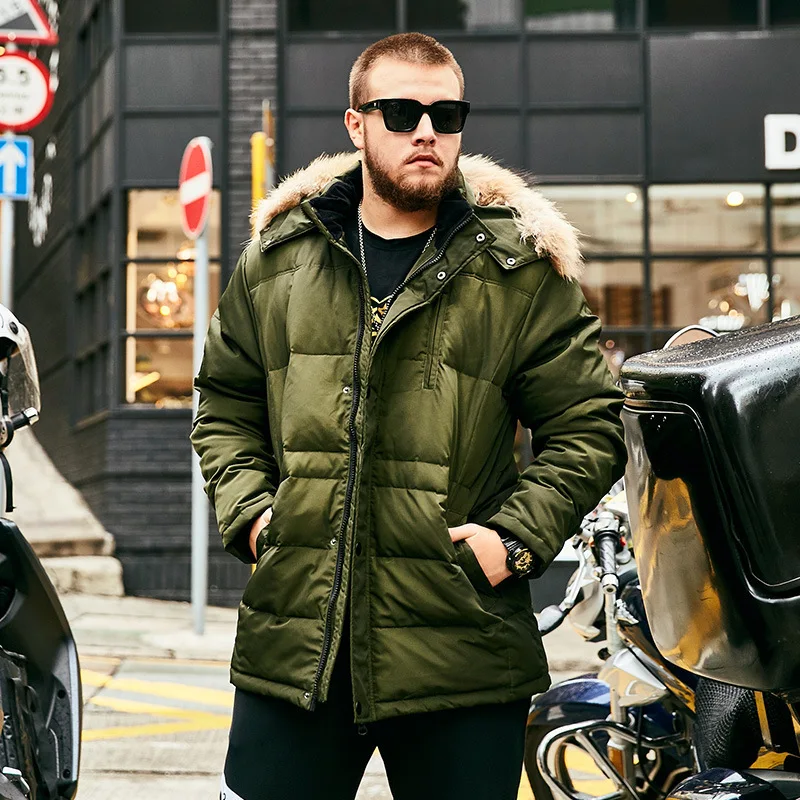 Новинка Зима 2019 Брендовое Мужское пальто для парки мужское плотное съемная шапка