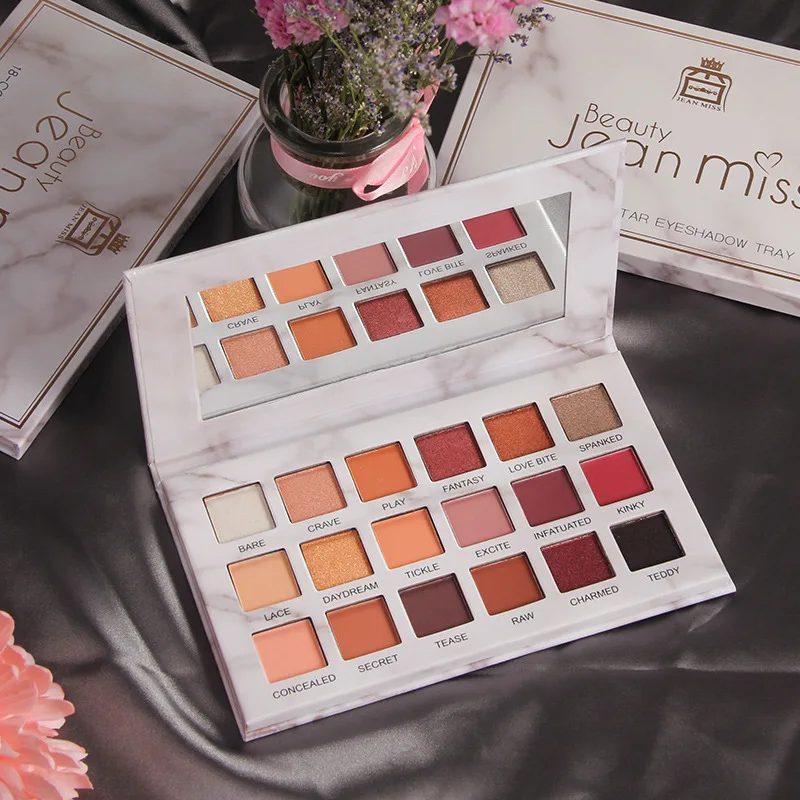 Мраморные тени для век звезда земля цвет 18 цветов матовые жемчужный свет палитра