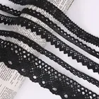 5 ярдов черного цвета 12-18 мм швейная одежда ткань для вязания крючком хлопковая кружевная отделочная ткань лента аксессуары ручной работы Рукоделие