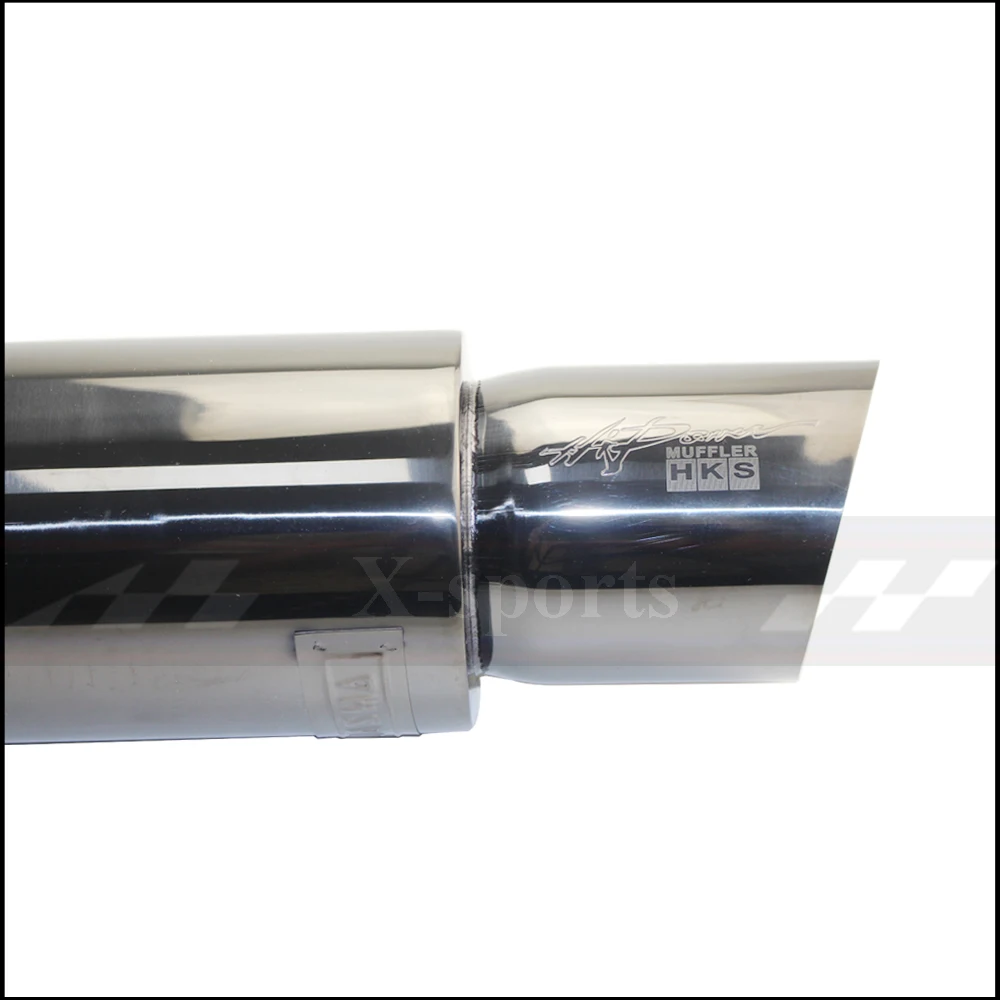 Car Styling Exhaust System Pipe Tail Universal Racing Muffler High Quality Stainless Steel 2.5"3"To 4" Mufflers oblique