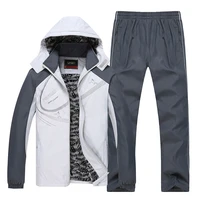 new fashion mens winter tracksuits thicken warm coat pants suit casual male sportswear coats hoodie jacket sets plus size 6xl
