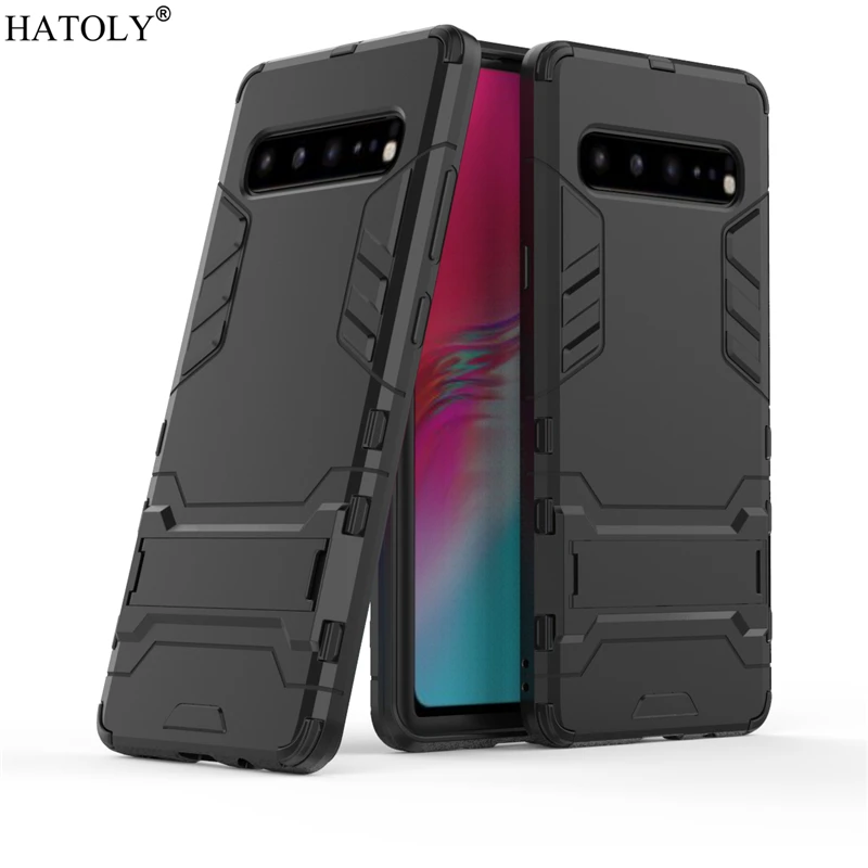 Чехол для Samsung Galaxy S10 5G резиновая броня робота жесткая задняя крышка телефона
