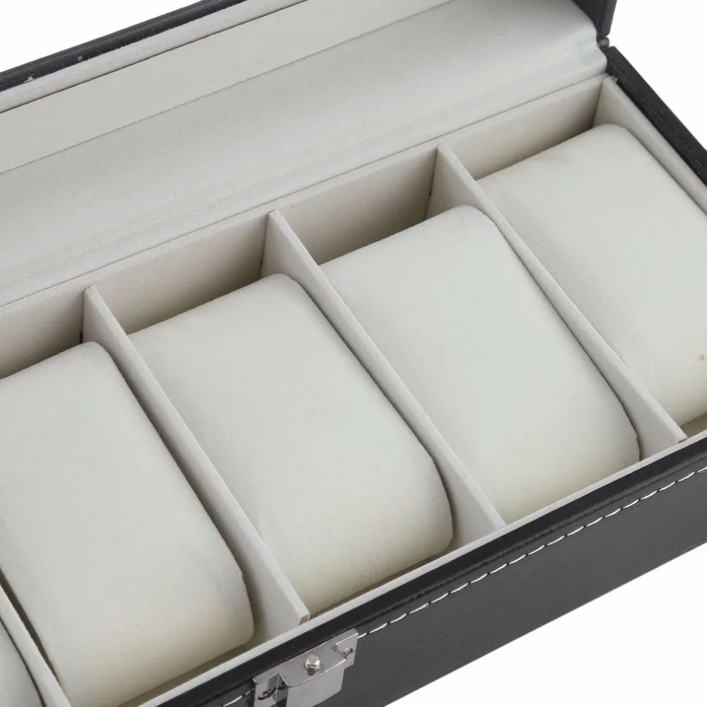 2018 новейшая мода 6 Сетка шкатулка для часов Winder Box PU кожаный чехол хранения