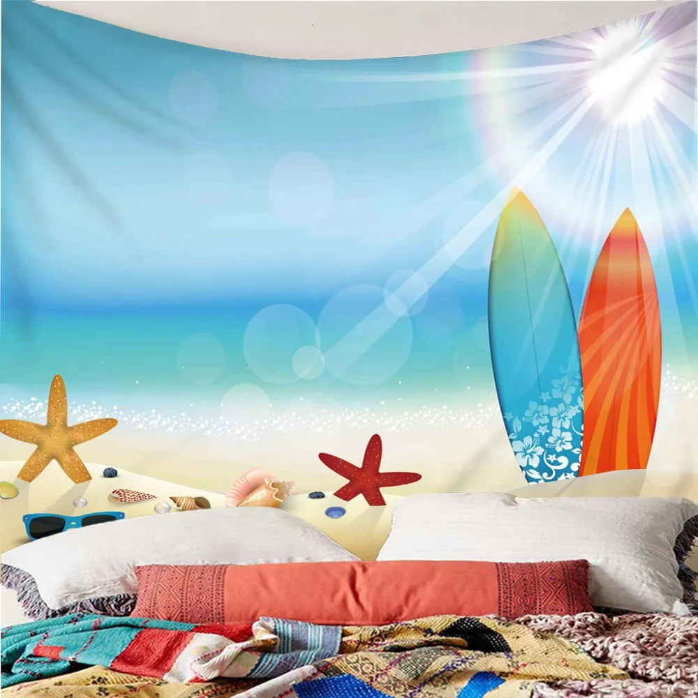 3D Печатный скейтборд пляжные гобелены настенный богемный гобелен для