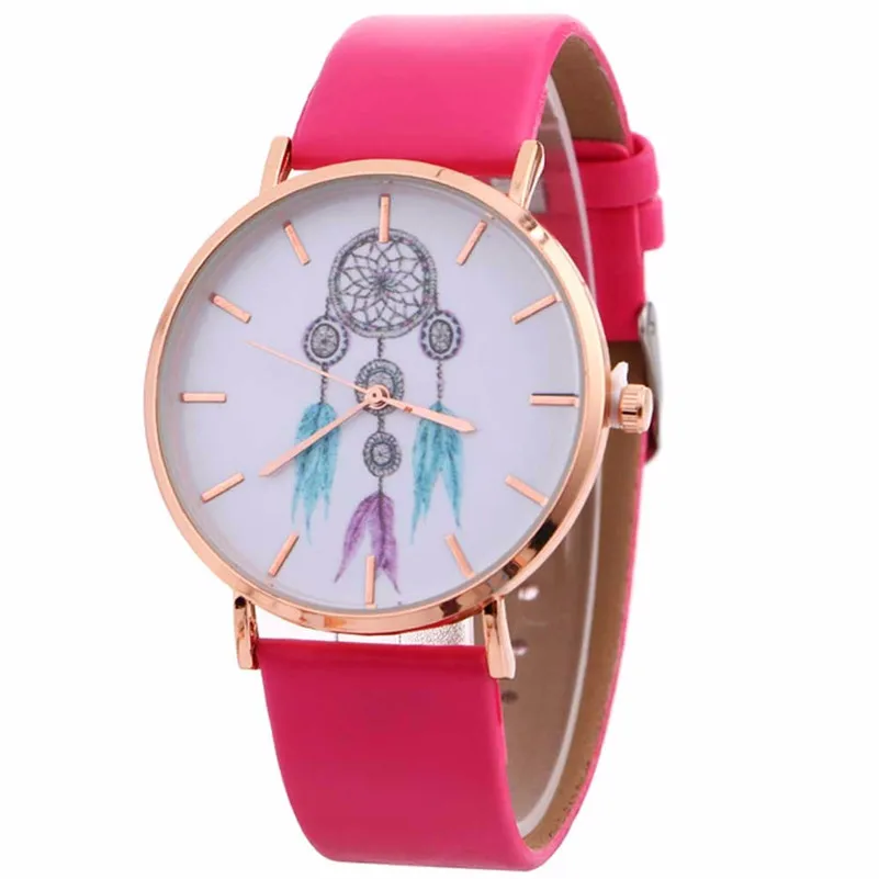 Женские повседневные часы relojes para mujer модные кварцевые Ловца снов с кожаным