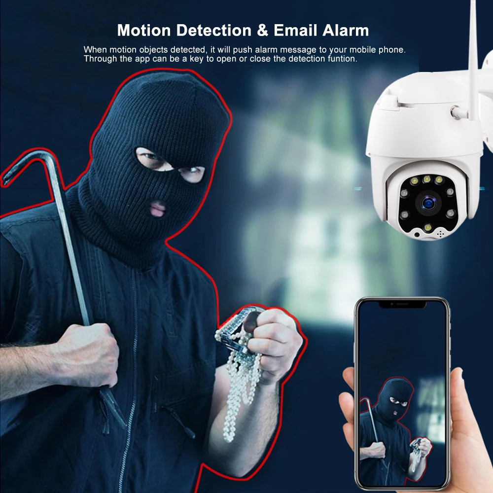 PTZ скоростная купольная wifi IP камера 1080P уличная 5X Zoom Беспроводная камера 8 шт. Led IR 30 м двухсторонняя аудио CCTV камера видеонаблюдения приложение Camhi