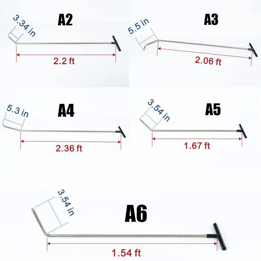 PDR инструменты для крючков удаления вмятин ремонта автомобиля комплект кузова
