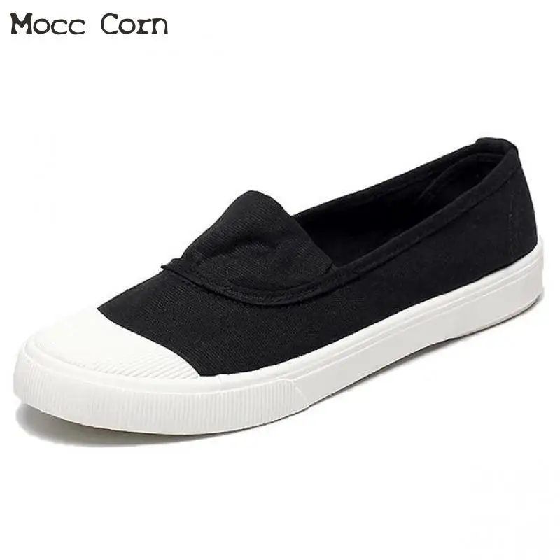 Женские холщовые кроссовки без шнуровки повседневная спортивная обувь на