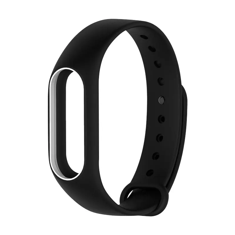 Сменный ремешок для Xiaomi mi Band 2 mi Band 2 силиконовые браслеты для Xiao mi Band 2 умный Браслет 10 цветов для Xio mi Band 2 - Цвет: black white