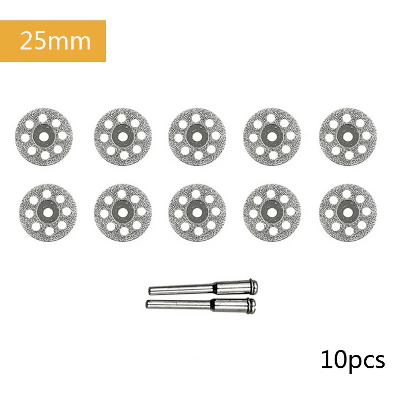 25mm Urijk 5/10 шт./набор абразивных инструментов для алмазного шлифовального круга, резец, Круглый шлифовальный станок, точилка для камня, Угловое режущее колесо, ротарный инструмент - Цвет: 25mm