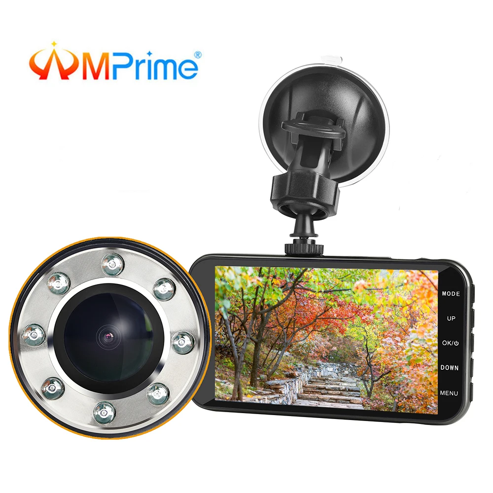 AMPrime Dash Cam Новая версия автомобильный dvr камера Full HD 1080 P 4 ''IPS на тонкопленочном