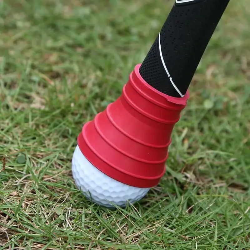 

1/2pcs Golf Ball Rubber Pickup Pick-up Retriever Grabber Suction Cup for Putter Grip Golf Ball Golf Training Aids