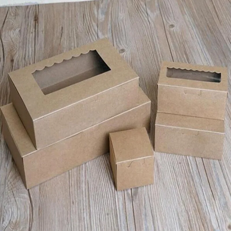 Выпечки крафт белая коробка упаковка Валентина шоколадная Mooncake коробки партии