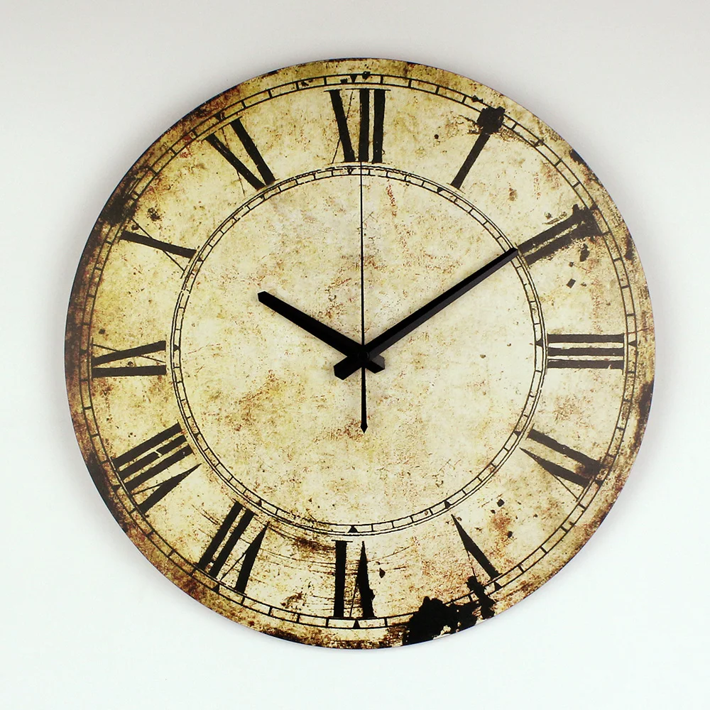Ретро Настенные Украшения Часы Старинные Дома С Римскими Цифрами Тихая