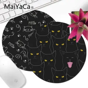 maiyaca new cats black and white laptop round gaming mousepad keyboards mat gamer gaming mouse pad round desk mat muismat free global shipping