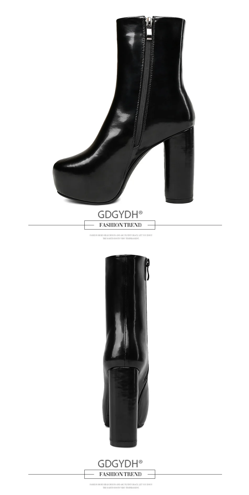 Gdgydh/ женские ботинки из натуральной кожи; женские ботильоны из натурального материала; женская обувь на платформе с круглым носком; хорошее качество