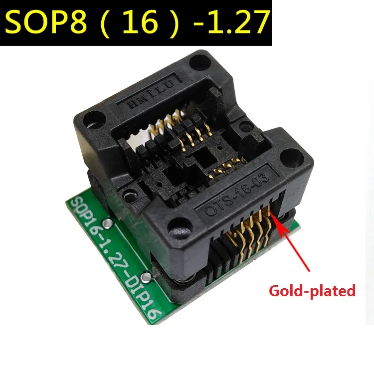 Узкий SOP8 Для DIP8 горелка скачка ots16 1.27 03 Soic8 маленькая 8 ножная база