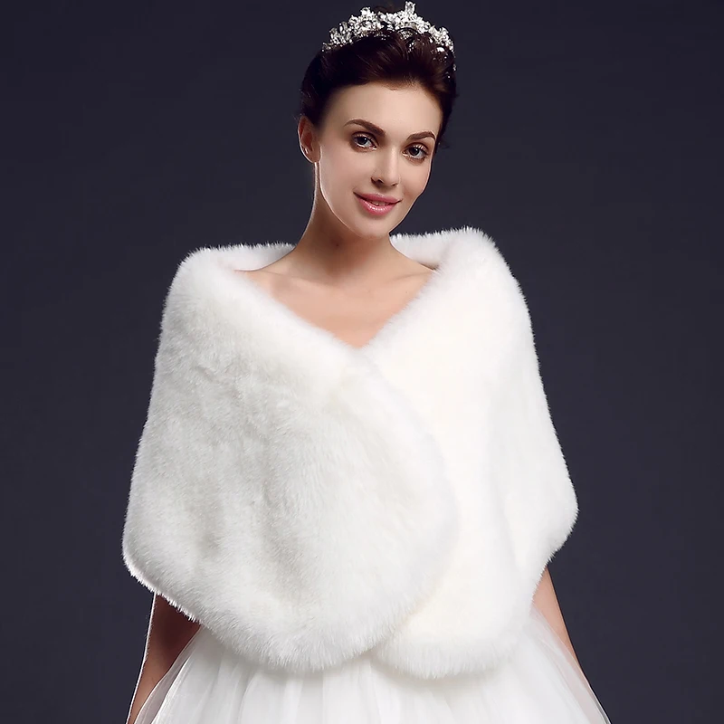 Новое поступление женская накидка из красного и белого искусственного лисьего