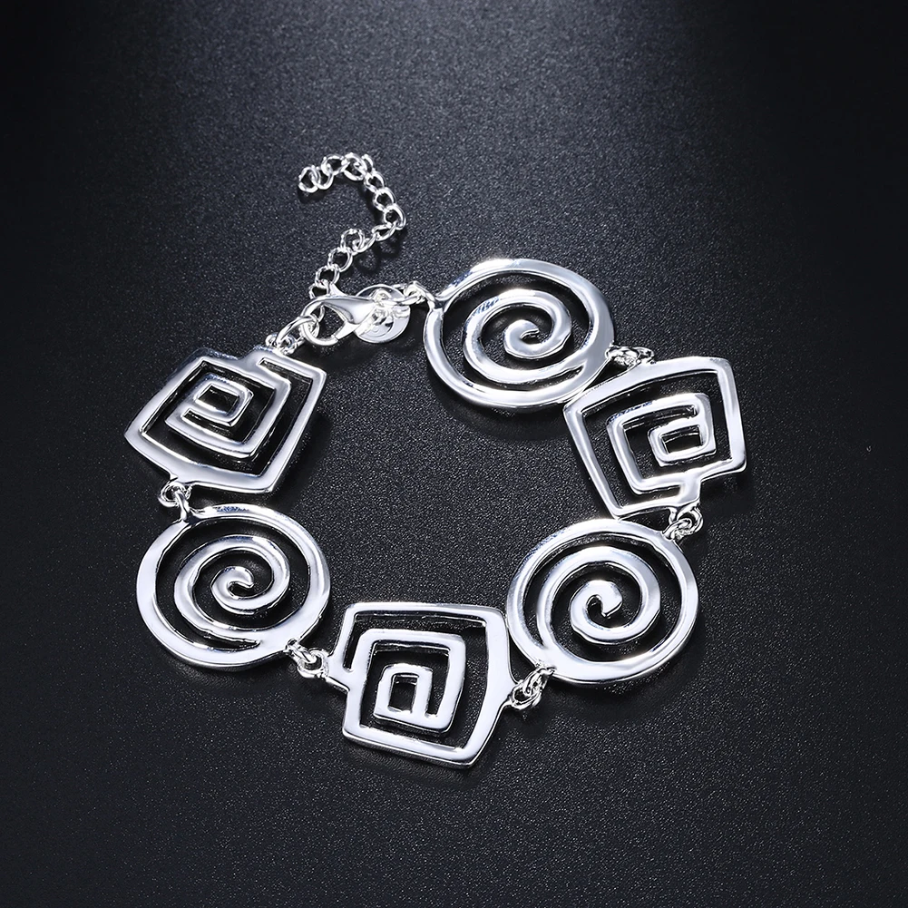 Hyperbole Design New Arrival Silver Plated Bracelet For Women Signora braccialetto Jewelry Gift | Украшения и аксессуары