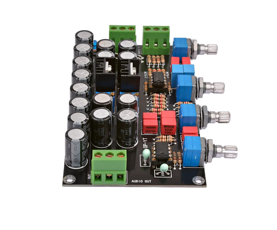 AIYIMA Hifi предусилитель тональная плата NE5532 OP AMP тональный предусилитель Регулятор громкости DIY для усилителей мощности аудио Плата двойной AC12V-22V