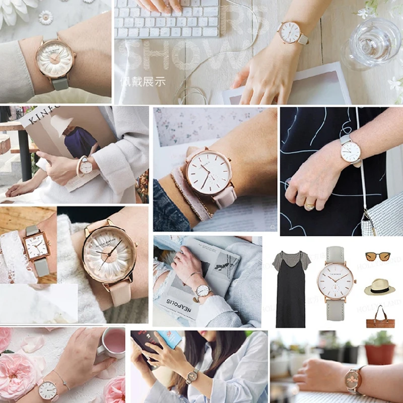 Женский кожаный ремешок для наручных часов seiko FIYTA розовый белый мятный зеленый 12