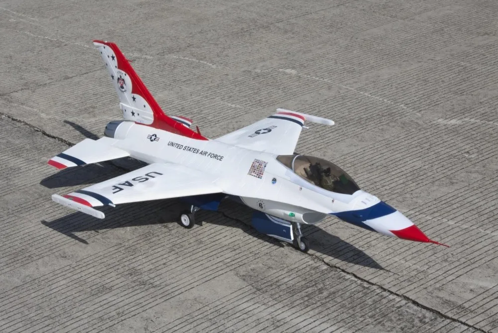Электрический радиоуправляемый самолет окончательного Би F16 90 мм Thunderbird цвет EDF Джет и комплект с сервоприводами