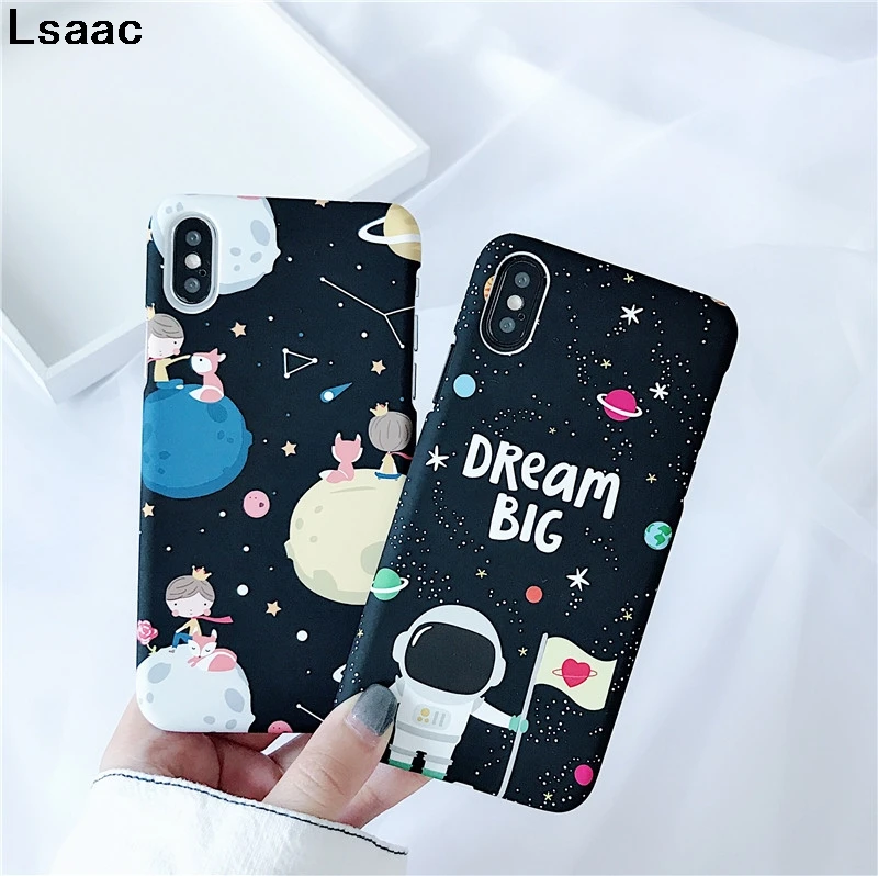 Мультфильм дирижабль астронавт Звезды Луна Чехол для iphone 8 Plus X XR XS Макс более