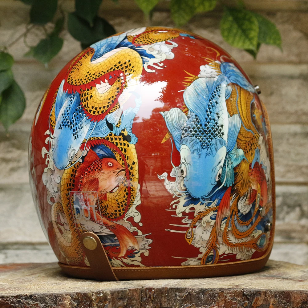 Художественный шлем сделай сам рыбка спортивный для пейнтбола ручная работа