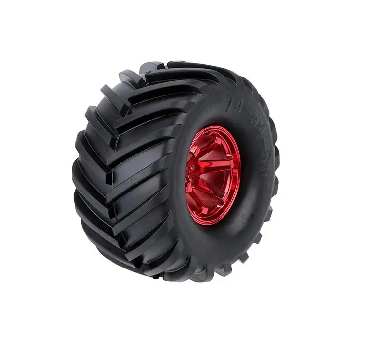 Free Shipping 4PCS 1/10 RC Monster Truck Tire Rubber Tires Red/Blue/Silver Diameter 134mm | Игрушки и хобби