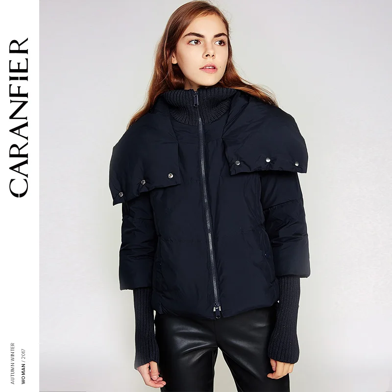 Фото CARANFIER 2017 Новый женский пуховик высокого качества Женский мульти-молния воротник CARANFIER 2017 Новый женский пуховик высокого качества Женский мульти-молния воротник