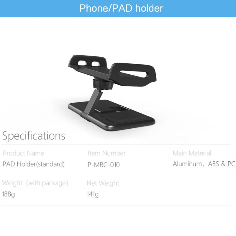 Phone Pad Holder PGYTECH шасси/держатель пропеллера/пульт дистанционного управления/слинг застежка ремешок/бленда объектива для DJI Mavic 2 Pro Drone аксессуары - Цвет: Phone Pad Holder