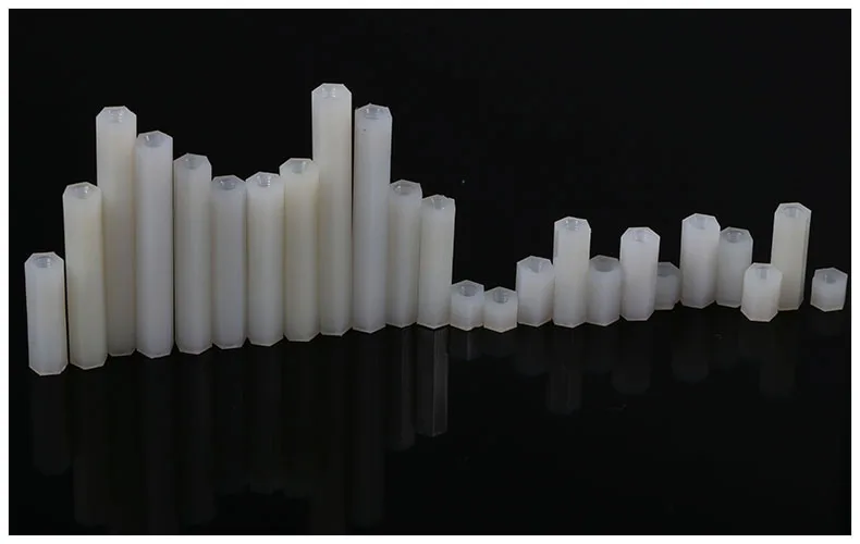 

1000PCS/lot M4*5/6/8/10/12/15/18/20 Black/White Nylon Hex Standoff 4MM Female to Female Nylon Plastic Spacer Screw Long Hex Nut