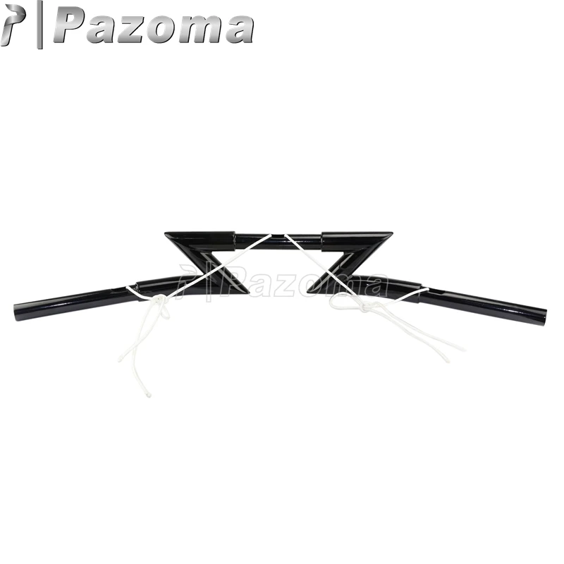 Черный мотоцикл " Clubman Drag Bar Crazy Z Bar руль для Harley Softail Dyna Sportster XL Touring Bobber Chopper Triumph