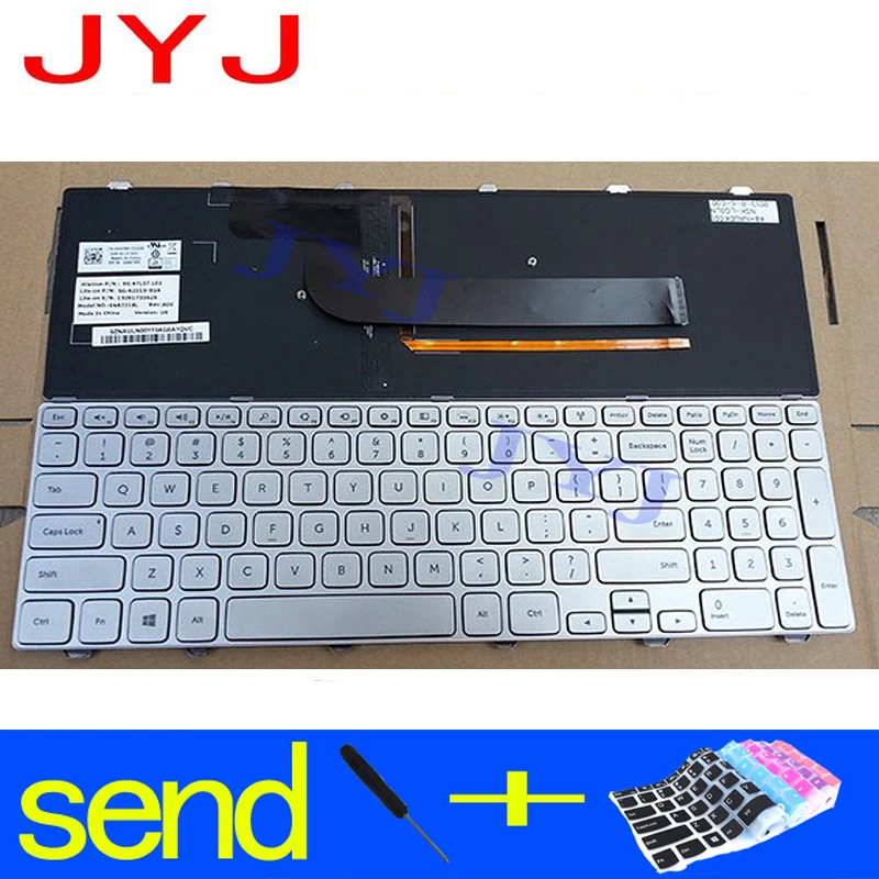 Новая клавиатура для ноутбука Dell Inspiron 15 7000 7537 отправить прозрачную защитную