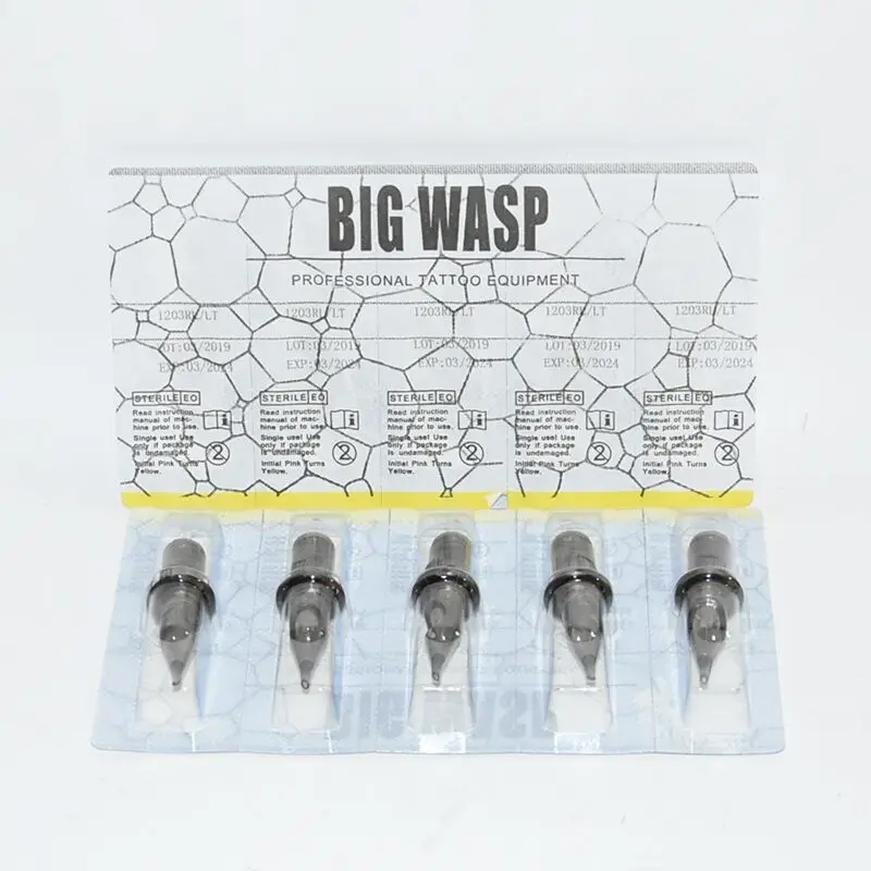 BIG WASP Gray Evolved Cartridges Tattoo Needle - Round Shaders 3/5/7/9/11/13/14/15RS | Красота и здоровье