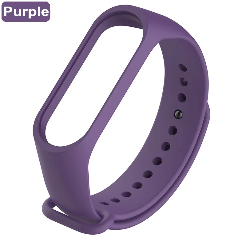 Purple XShum mi band 4 браслет ремешок для силиконовой Xiaomi mi Band 3 mi band 4/3 ремешок на руку замена Смарт-Аксессуары - Цвет: Purple