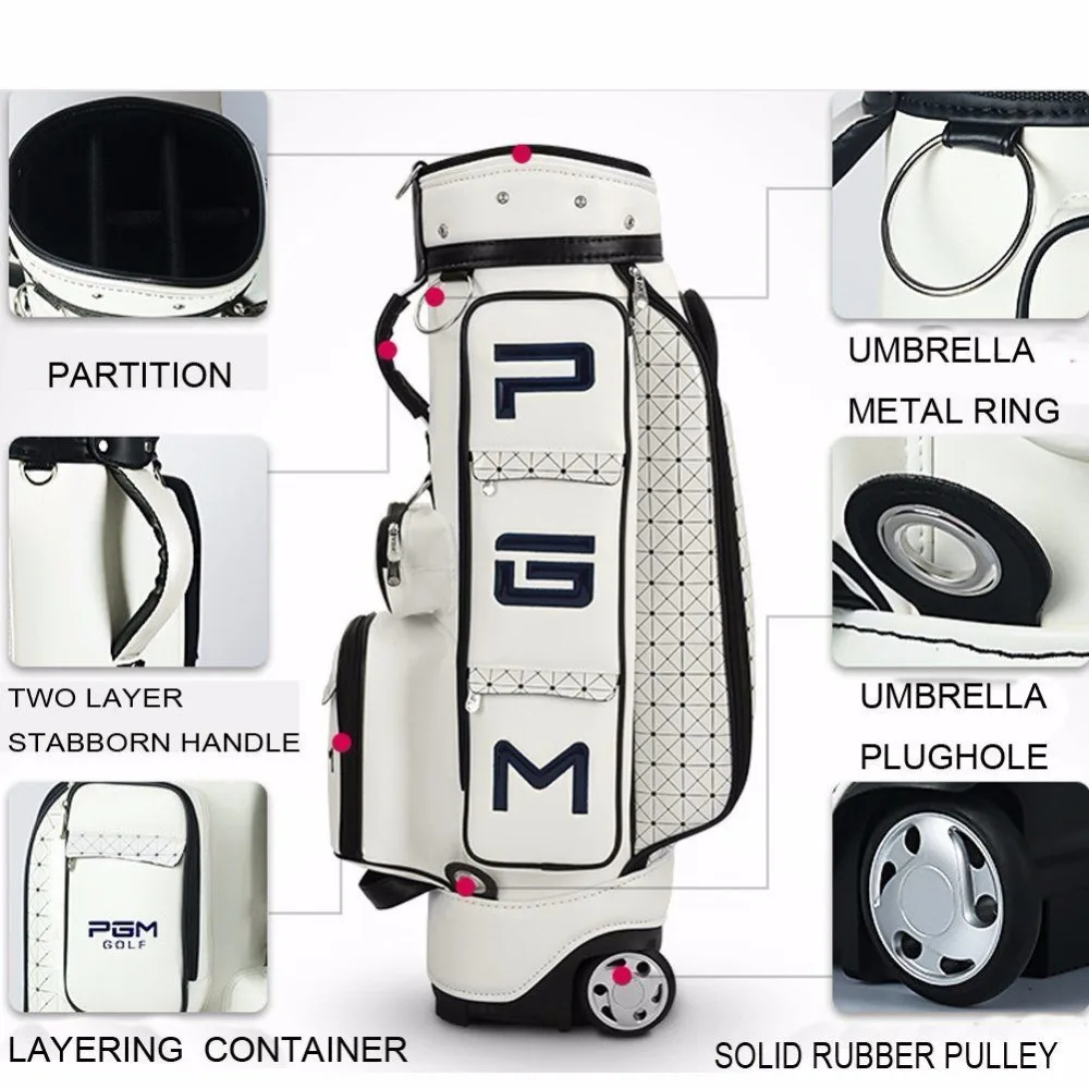 Women Golf Standard Bag PU Waterproof Golf Bags Multifunction Golf Packages Large Capacity Golf Bags