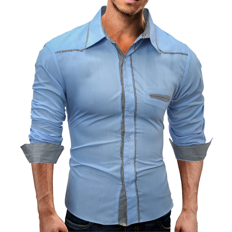 2017 Новых Людей Модный бренд Рубашка Camisa Masculina С Длинным Рукавом Мужчин Slim Дизайн