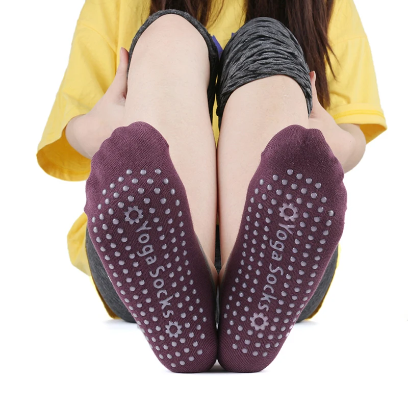 Круглые носки для йоги противоскользящие женские балета танцев крестов