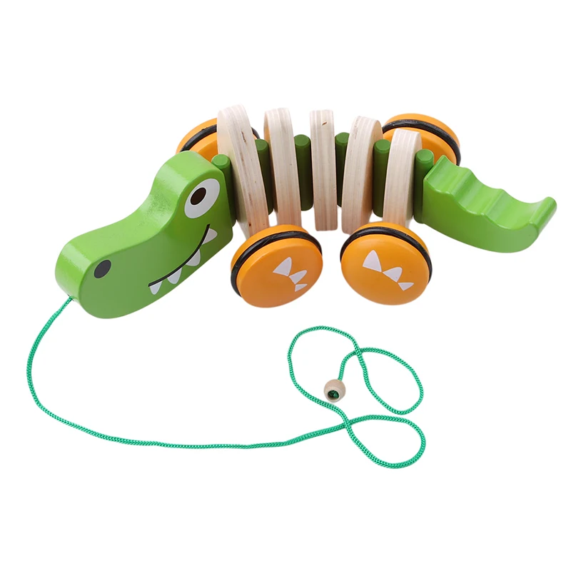 Cartoon tractors animal Dog/Crocodile Tractor Wooden Toys Car Model For Baby Kids Interesting Early Learning Educational |