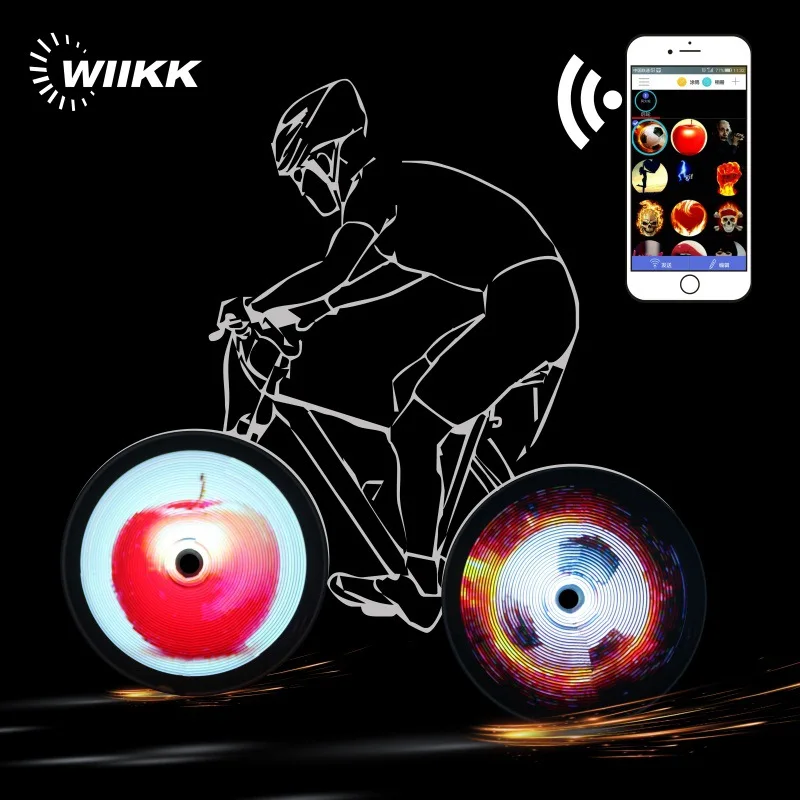 

Led Light Bulb on The Wheel Always on Display Projector Starry Sky Projector Night for Bicycle Wheel Bike+lamp+iron+man Rowerowy