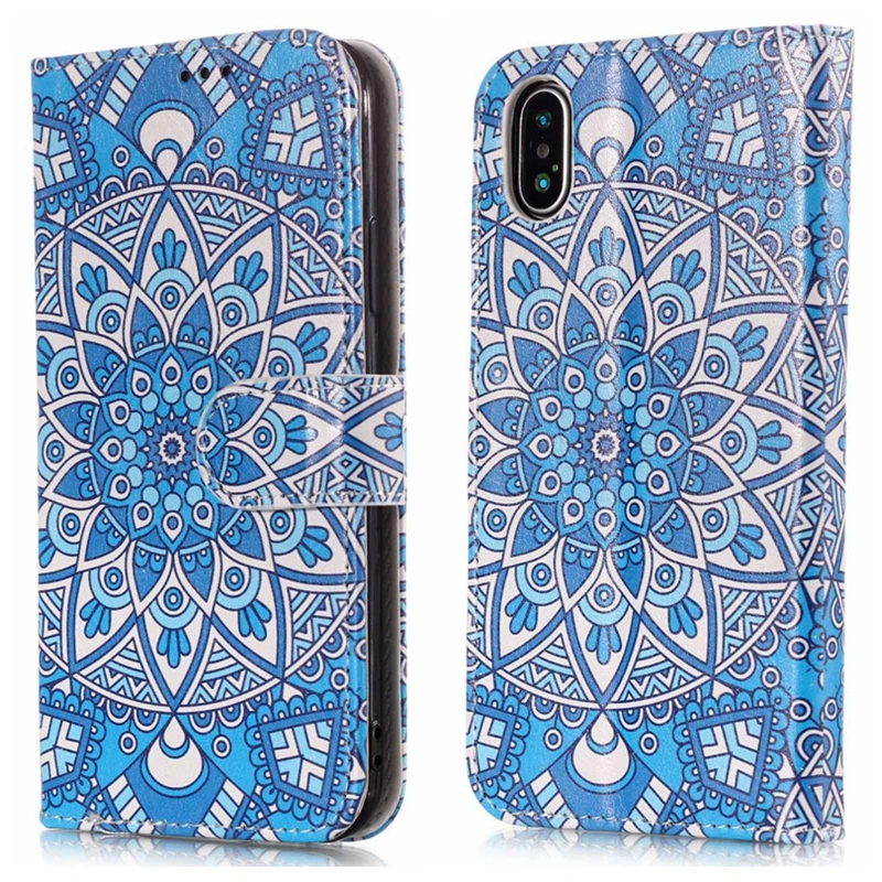 Леопардовый кошелек с черепом и цветком кожаный чехол для iPhone X 10 8 7 Plus 6 S 5s SE Ipod Touch