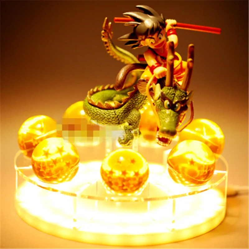 Креативный DIY светодиодный светильник Dragon Ball Z Spirit Bomb Настольный светильник Сон Гоку броли ночной Светильник s комната настольная лампа украшение в виде хрустального шара лампы - Испускаемый цвет: Холодный белый