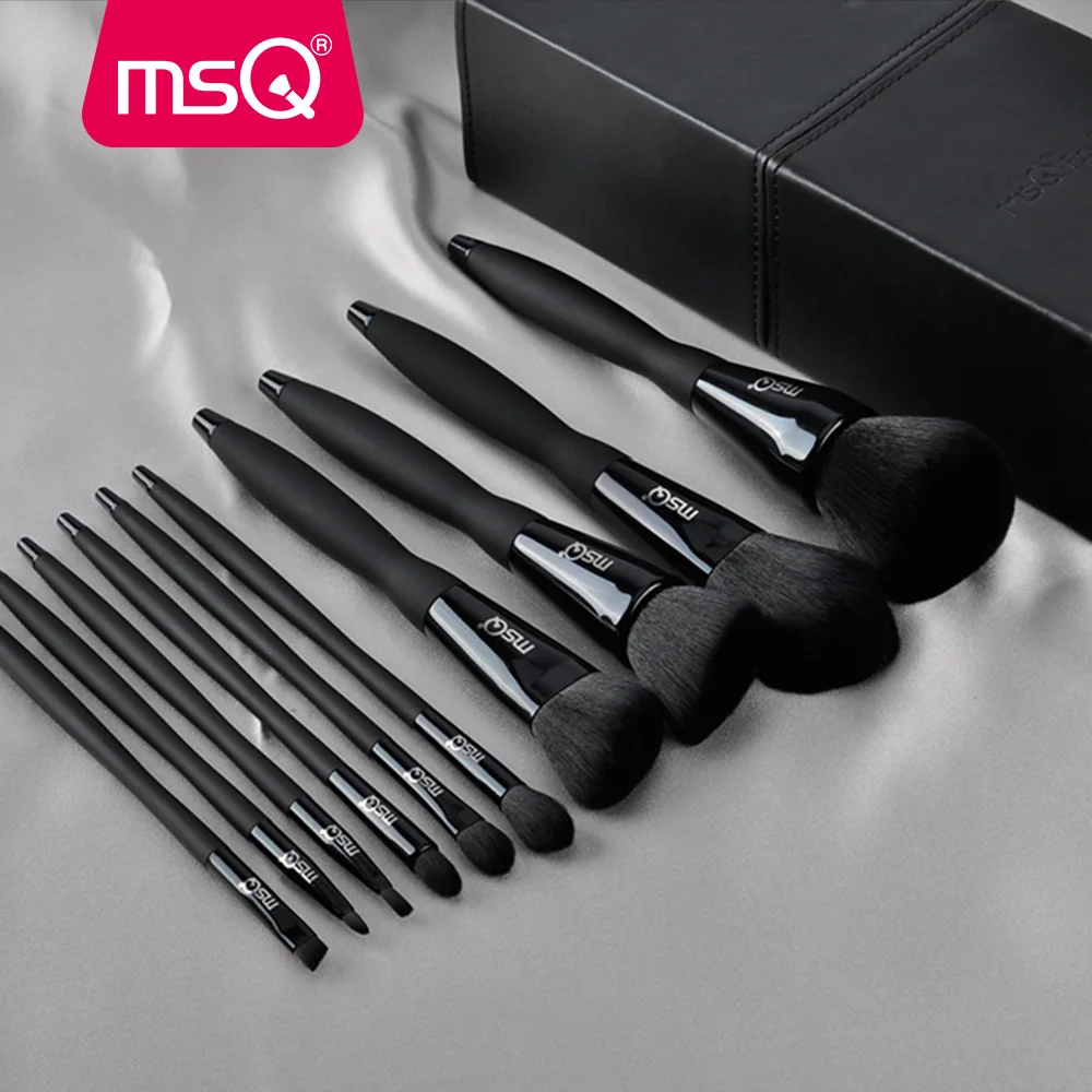 Набор кистей для макияжа MSQ Pro 10 шт. медный ободок пудры теней основы с магнитным