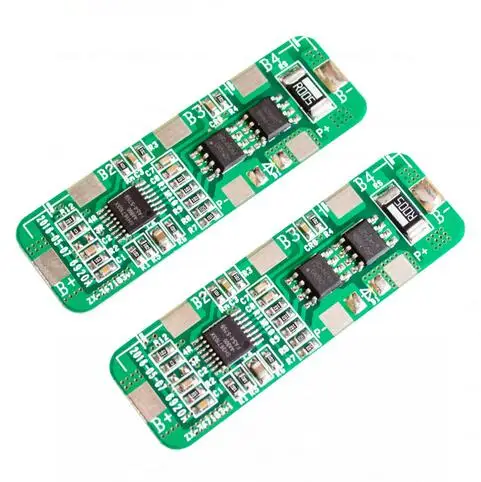 Защитная плата PCB BMS 5 шт./лот 4A 5A для 4 упаковок литий ионных батарей