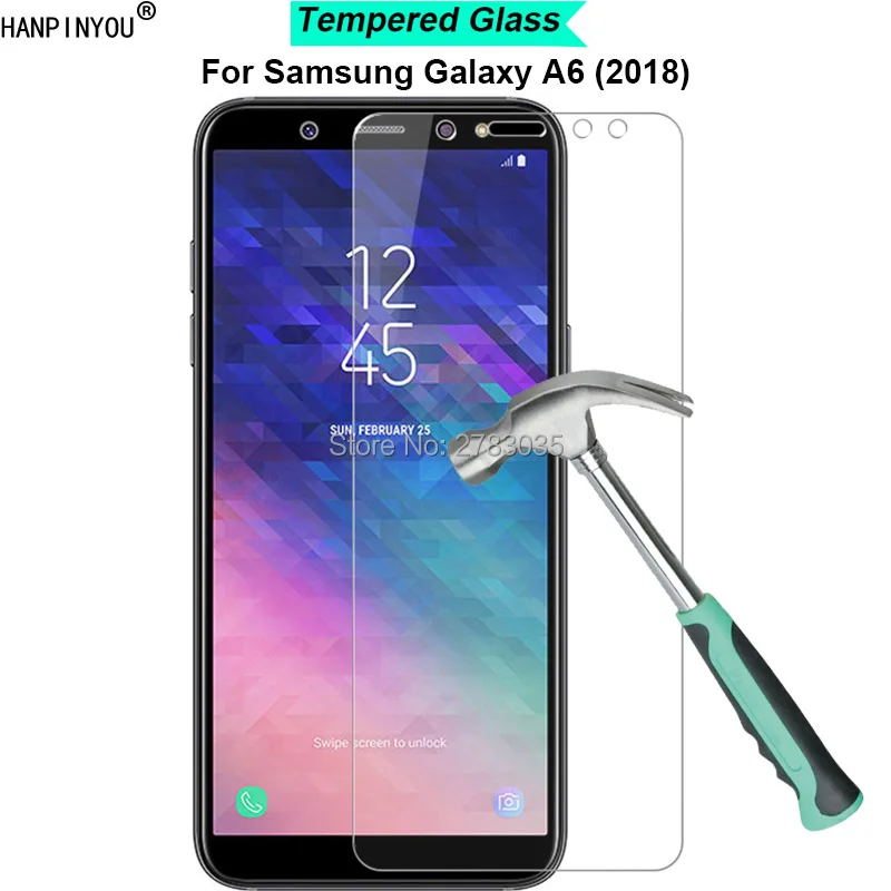 

Ультратонкое закаленное стекло для Samsung Galaxy A6 (2018) A600F 5,6 дюйма, твердость 9H, 2.5D, защитная пленка для экрана