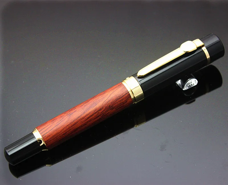 Jinhao высококачественная роскошная деревянная перьевая ручка чернильная ручка 0,7 мм перо Caneta канцелярские принадлежности с ручкой сумка для подарка