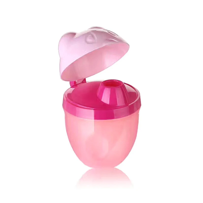 

1PC Baby Milk Powder Dispenser Container Three Lattice Infant Baby Food Storage Cartoon Bear Portable Food Container