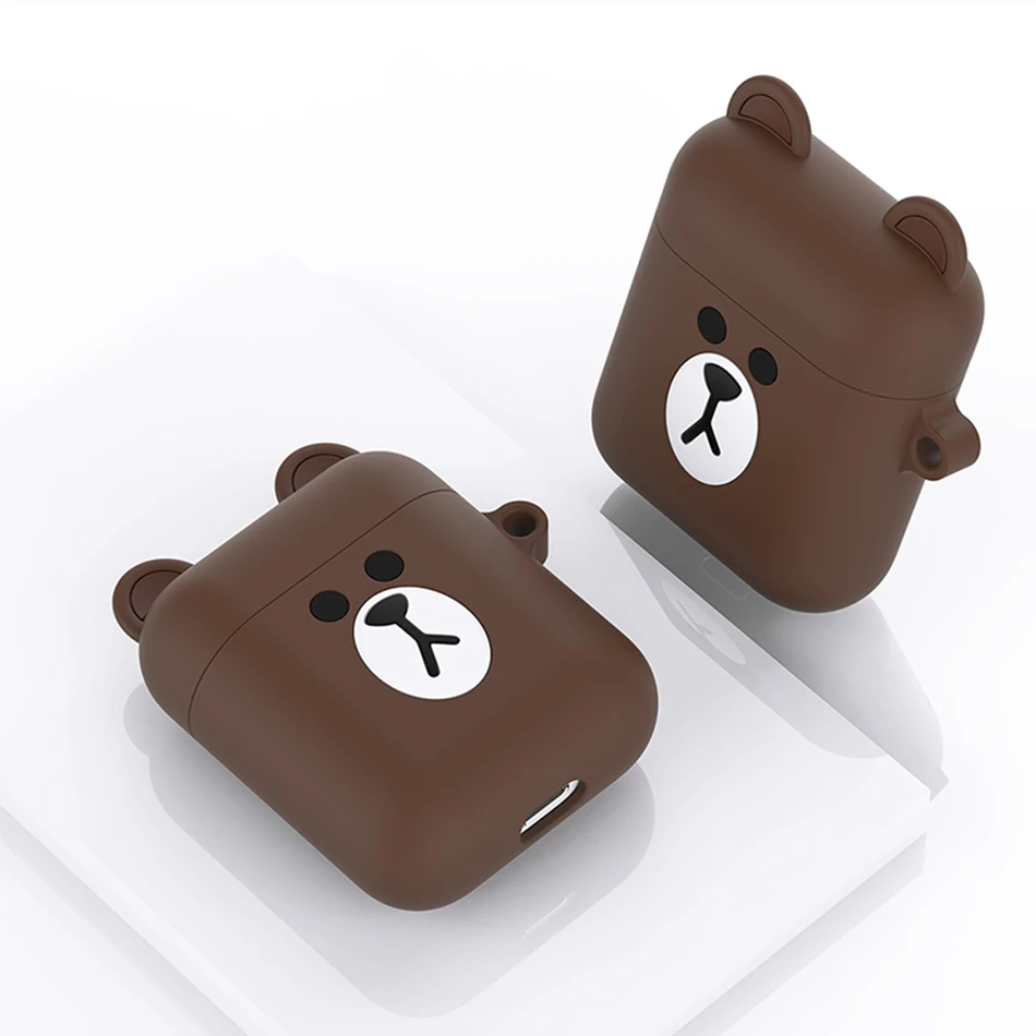 18I Наушники чехол для apple Airpods чехол силиконовый мyльтяшнaя любoвь чехол "Ананас" для воздуха стручки 2 Аксессуары для Earpods кольца талрепа - Цвет: 18I
