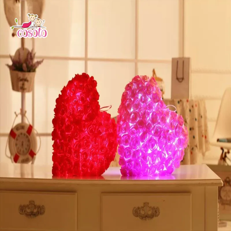 

Loved Gifts Plush Star Led Pillow Kawaii Heart Luminous Plush Pillow Soft Stuffed Animal Doll Toys for Children
